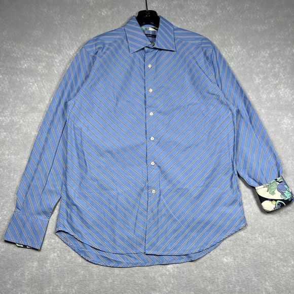 Robert Graham Long Sleeve Button Up Striped Shirt Men LG Knowledge Wisdom Truth - Picture 1 of 12